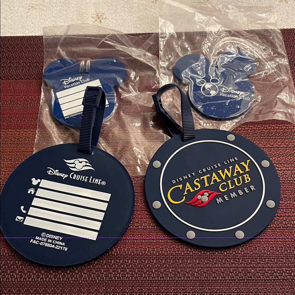 Disney Castaway Club Navy Luggage Tags
